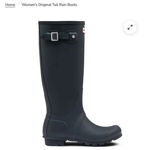 Hunter Classic Tall Navy Rain Boots